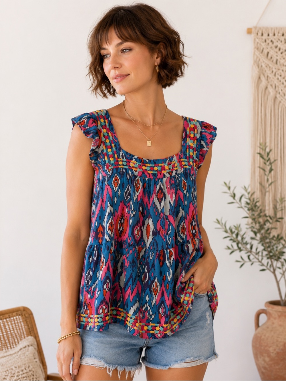 Savanna Jane Tank Top Festival Blouse - Boho - Preloved